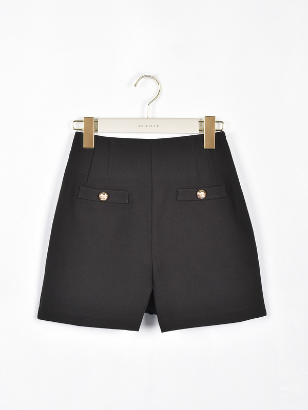 ハイウエストショートパンツ 詳細画像 ブラック 1