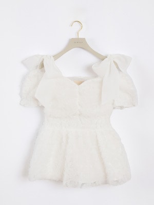 フラワーチュールペプラムトップス