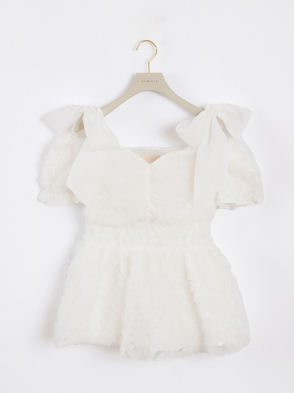 フラワーチュールペプラムトップス 詳細画像 オフホワイト 1