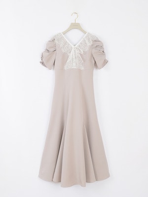 フロントレースレースアップワンピース