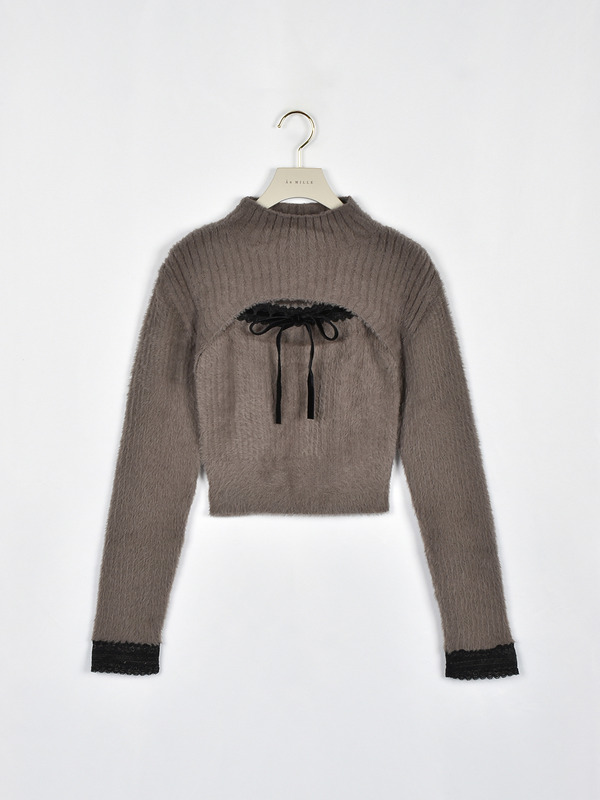 レースキャミボレロセット 詳細画像 チャコール 1