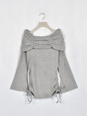 ギャザーリボンカットソー