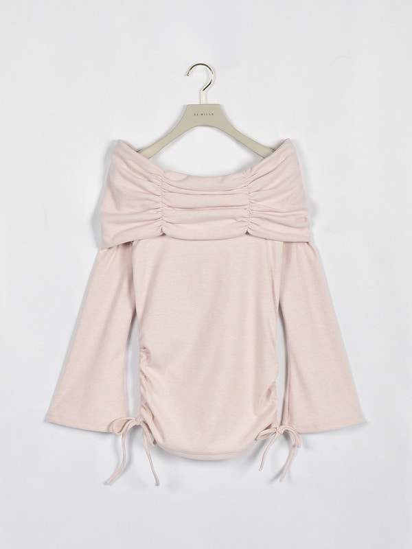 ギャザーリボンカットソー 詳細画像 グレイ 16