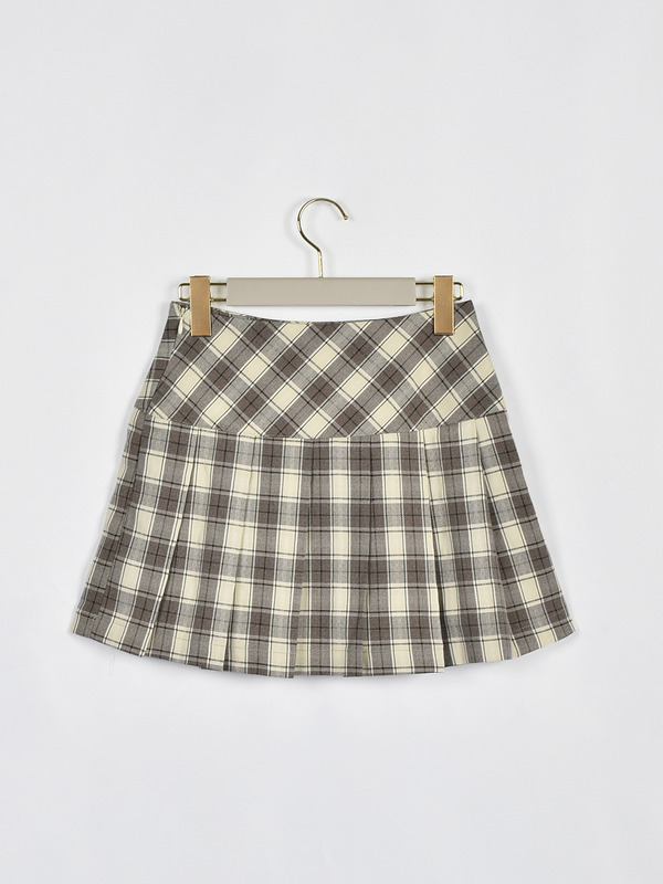 チェックプリーツスカート 詳細画像 チャコール 16