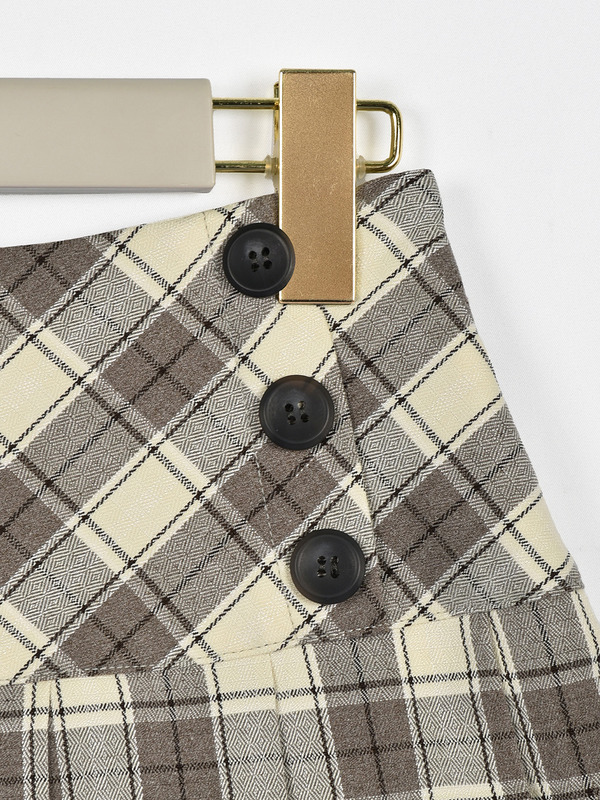 チェックプリーツスカート 詳細画像 チャコール 16