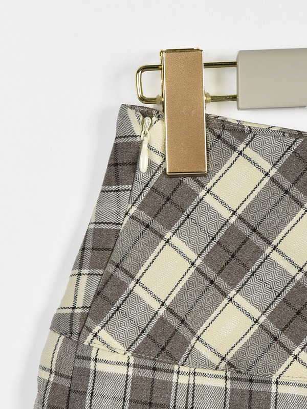 チェックプリーツスカート 詳細画像 チャコール 16