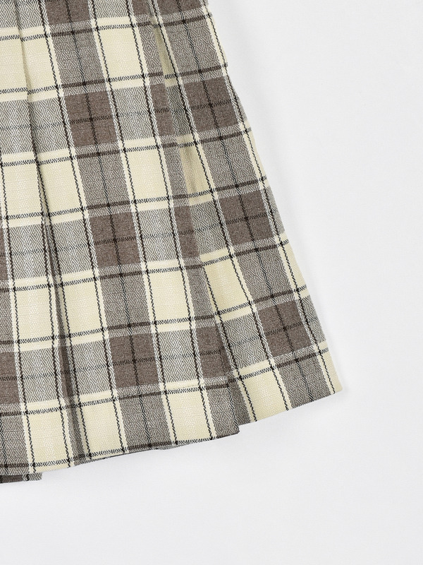 チェックプリーツスカート 詳細画像 チャコール 16