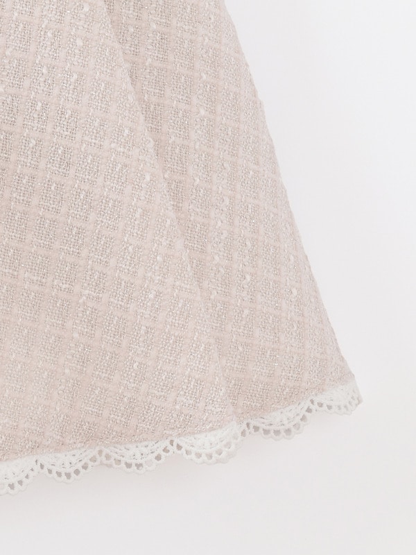 ショルダーリボンツイードミニワンピース 詳細画像 ブラック 16