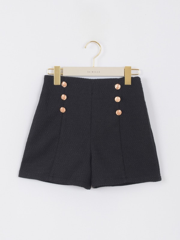 ゴールドボタンショートパンツ 詳細画像 ブラック 1