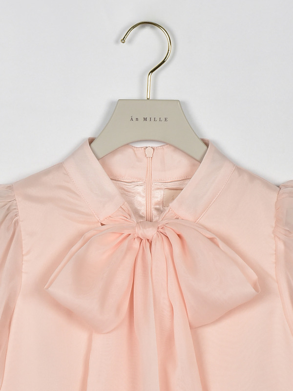 ギャザーパフリボンブラウス 詳細画像 ミント 16