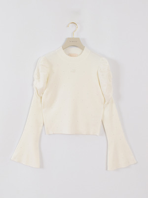 AAラメチャームニット