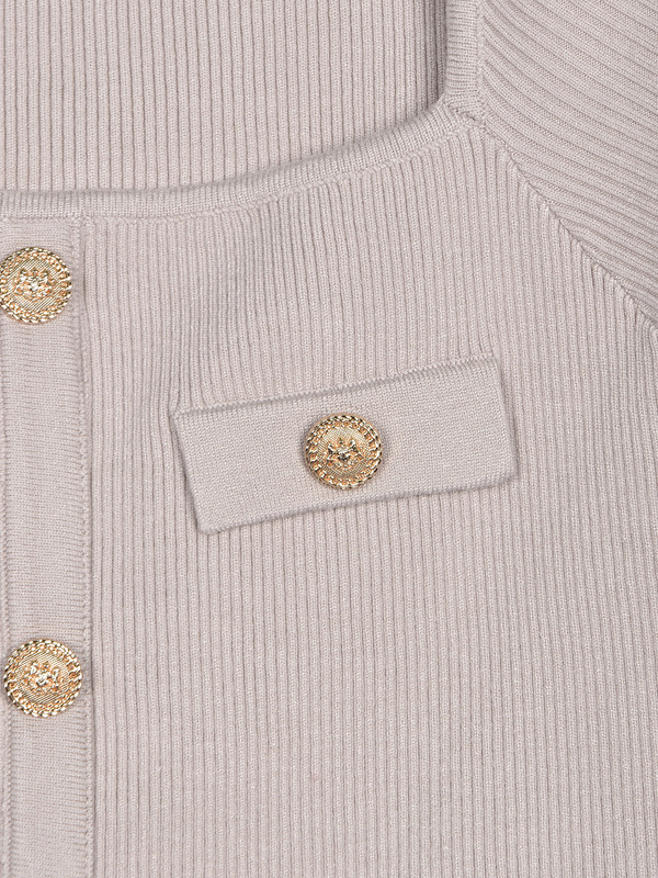 ゴールドボタンニットソー 詳細画像 ピンク 16