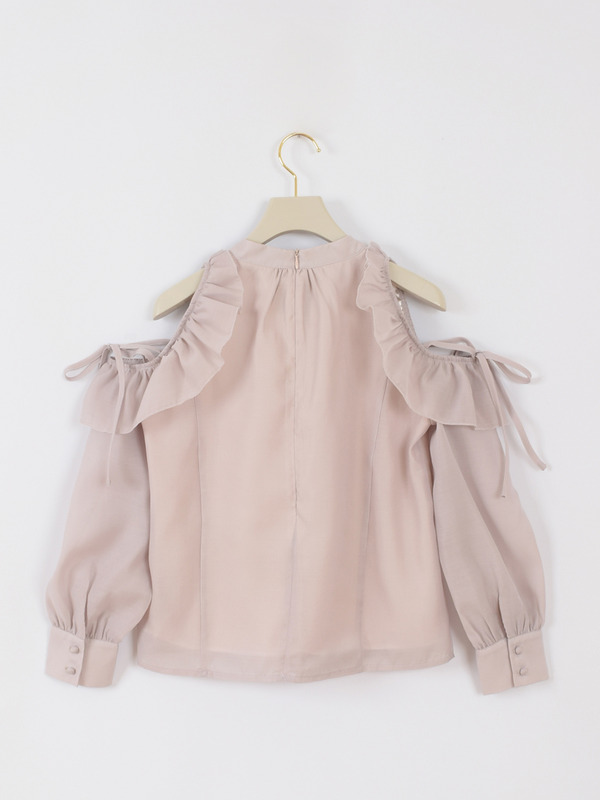 コールドショルダーブラウス 詳細画像 ピンク 16