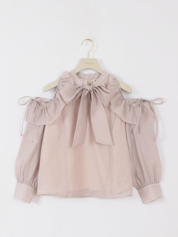 コールドショルダーブラウス 詳細画像 ピンク 16