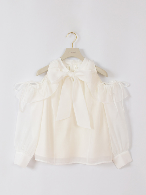 コールドショルダーブラウス 詳細画像 オフホワイト 1