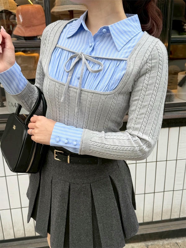 シャツドッキングニット 詳細画像 ブラック 16