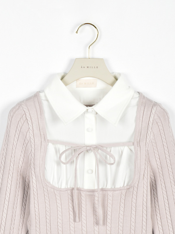 シャツドッキングニット 詳細画像 ブラック 16