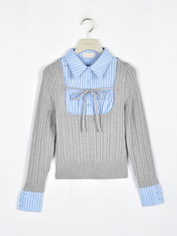 シャツドッキングニット 詳細画像 ブラック 16