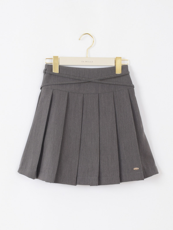 クロスリボンタックスカート 詳細画像 グレイ 1