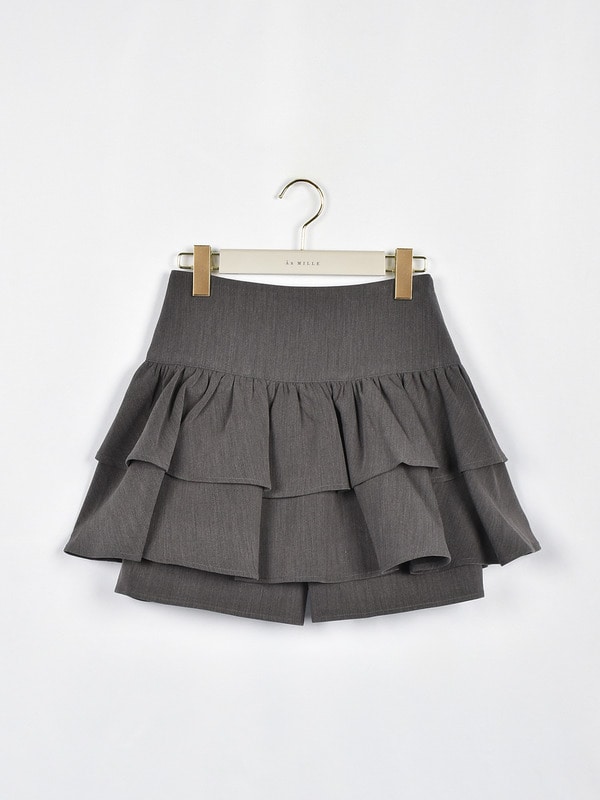 ダブルフリルスカパン 詳細画像 チャコール 1