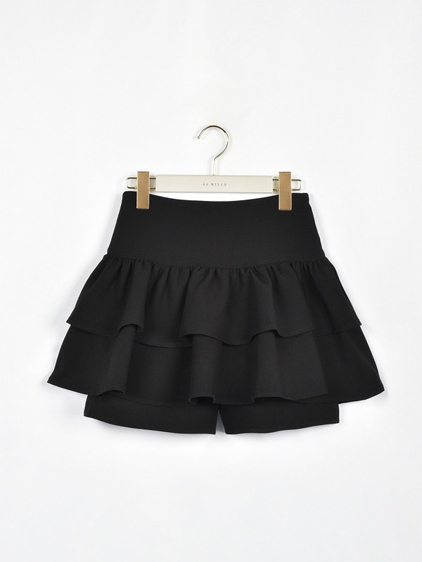 ダブルフリルスカパン 詳細画像 ブラック 1