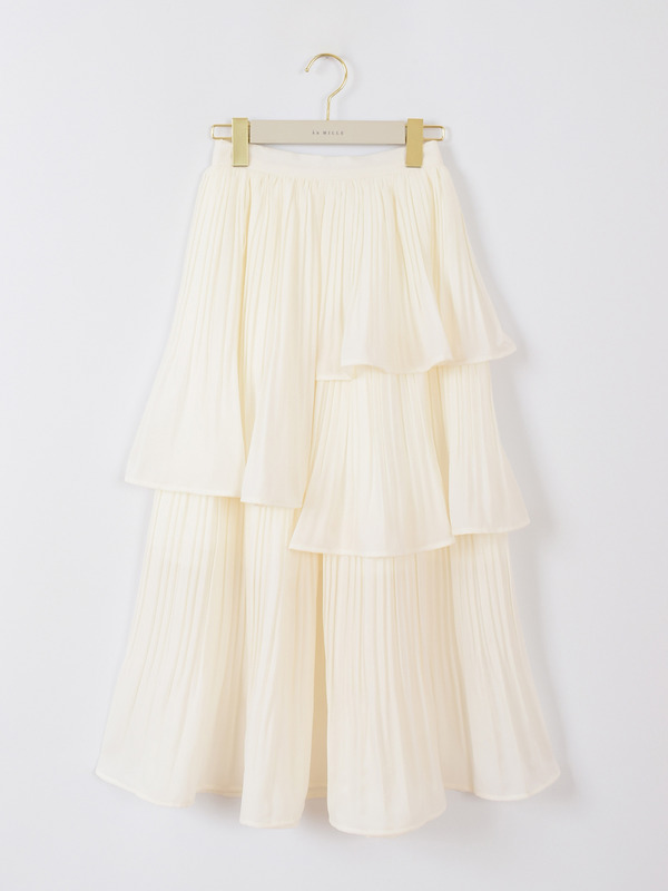 プリーツレイヤードスカート 詳細画像 ブラック 16