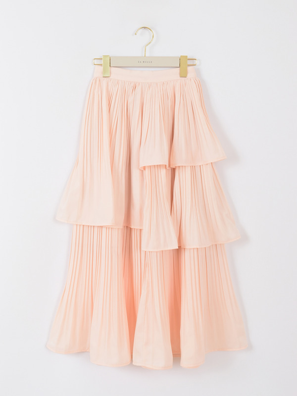 プリーツレイヤードスカート 詳細画像 ブラック 16