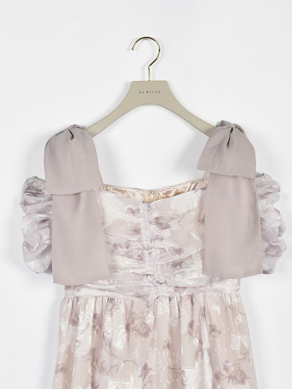 リボンオフショルフラワーワンピース 詳細画像 ブラック 16