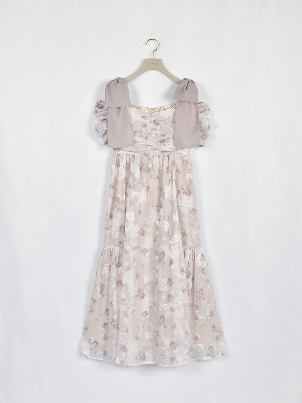 リボンオフショルフラワーワンピース 詳細画像 ブラック 16