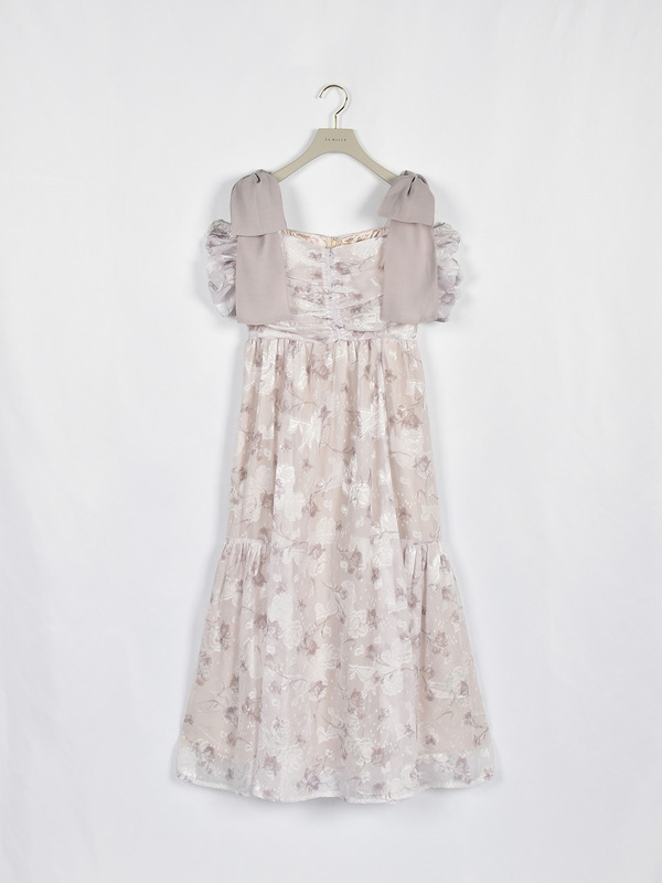 リボンオフショルフラワーワンピース 詳細画像 ピンク 1