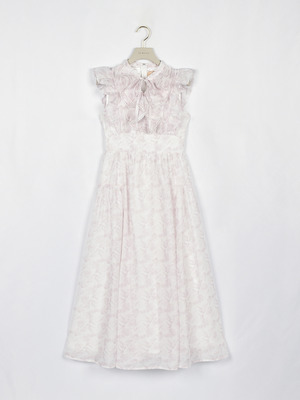 フラワーフリルレースワンピース