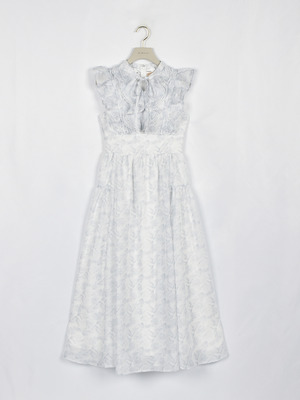 フラワーフリルレースワンピース