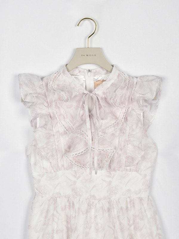 フラワーフリルレースワンピース 詳細画像 アイスグレイ 16