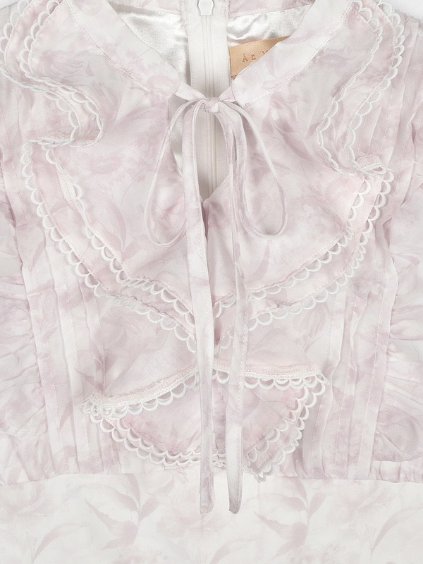 フラワーフリルレースワンピース 詳細画像 アイスグレイ 16