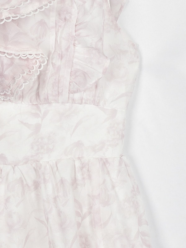 フラワーフリルレースワンピース 詳細画像 アイスグレイ 16