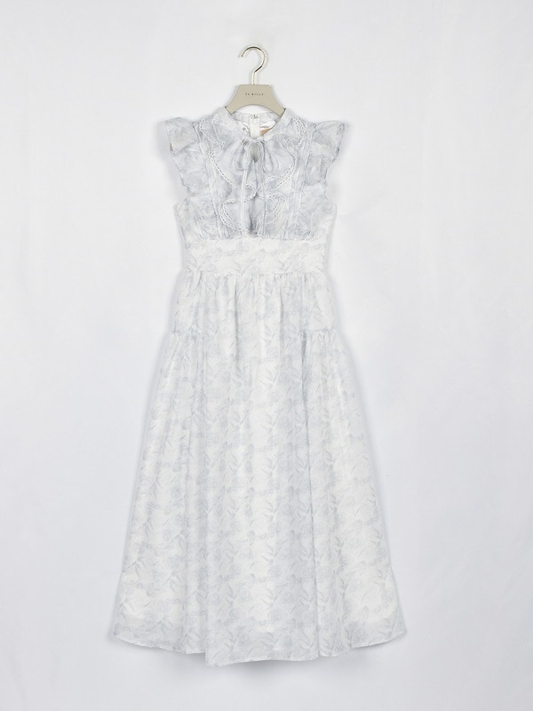 フラワーフリルレースワンピース 詳細画像 アイスグレイ 1