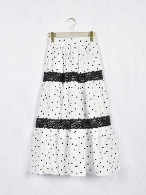 ダブルレースティアードスカート