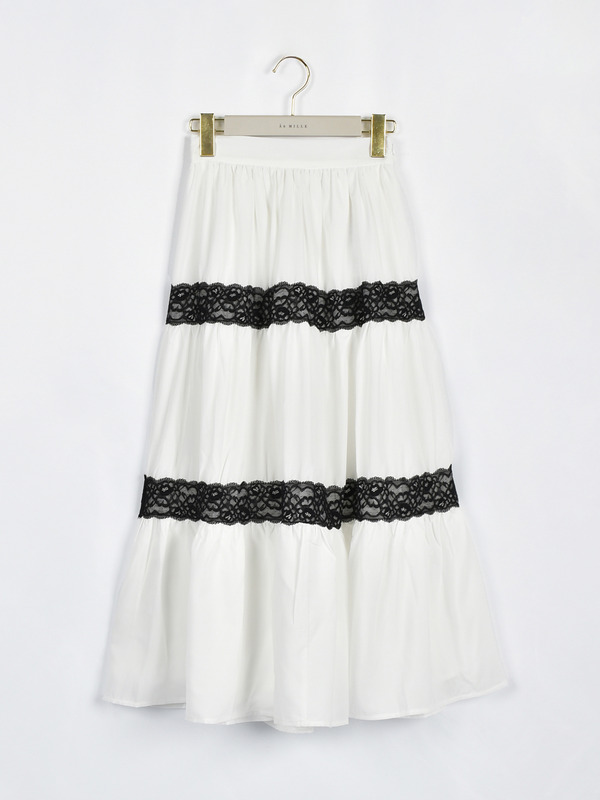 ダブルレースティアードスカート 詳細画像 オフホワイト 1