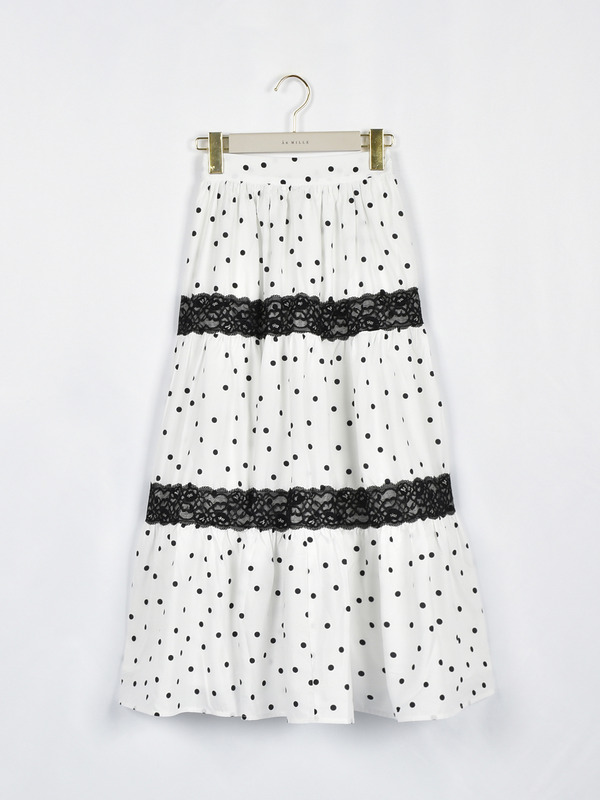 ダブルレースティアードスカート 詳細画像 ドット 1