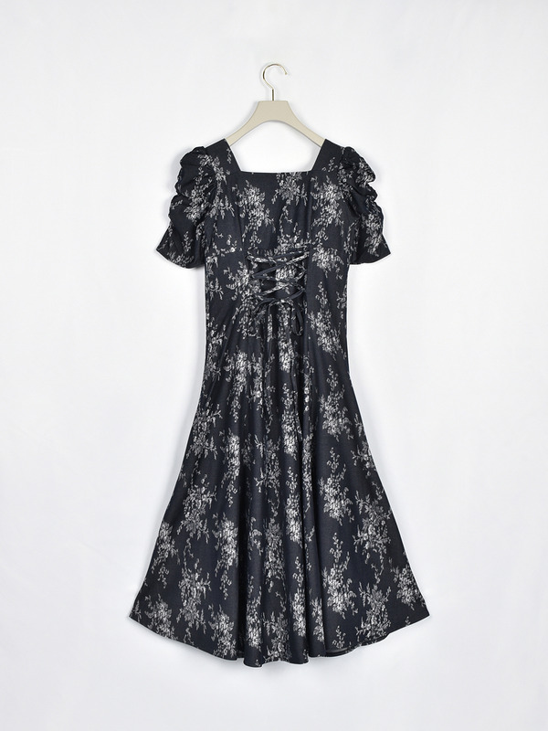 バストギャザーレディワンピース 詳細画像 ドット 16