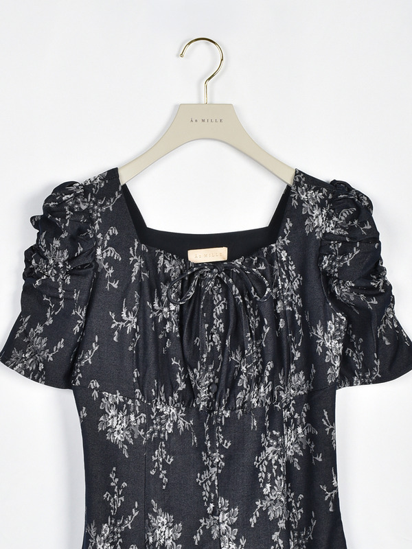 バストギャザーレディワンピース 詳細画像 ドット 16