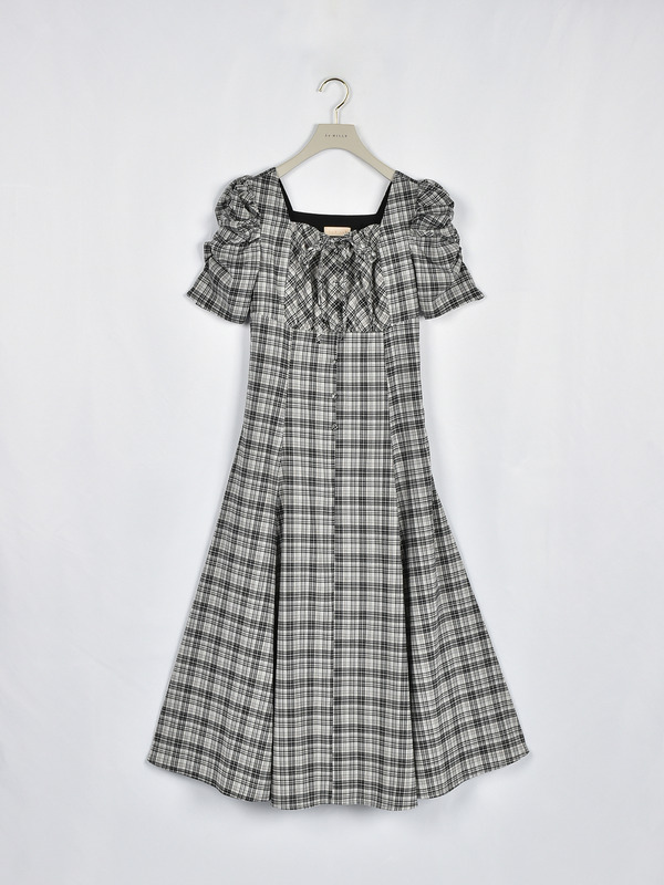 バストギャザーレディワンピース 詳細画像 チェック 1