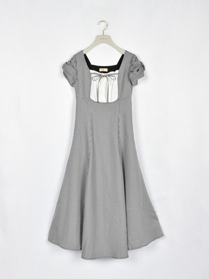 バストギャザー切替ワンピース