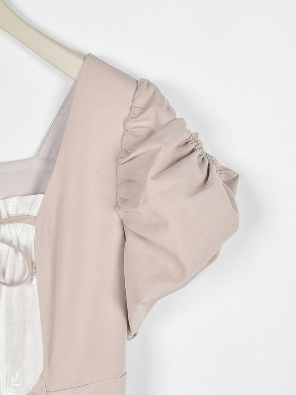 バストギャザー切替ワンピース 詳細画像 ピンク 16