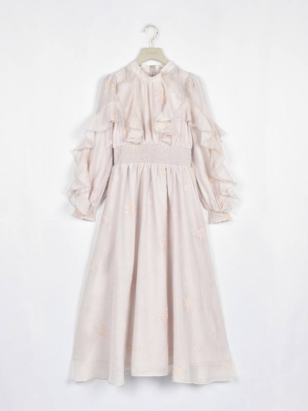 フラワー刺繍フリルワンピース 詳細画像 ピンク 16