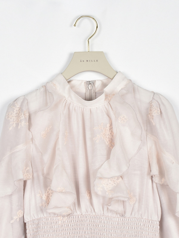 フラワー刺繍フリルワンピース 詳細画像 ピンク 16