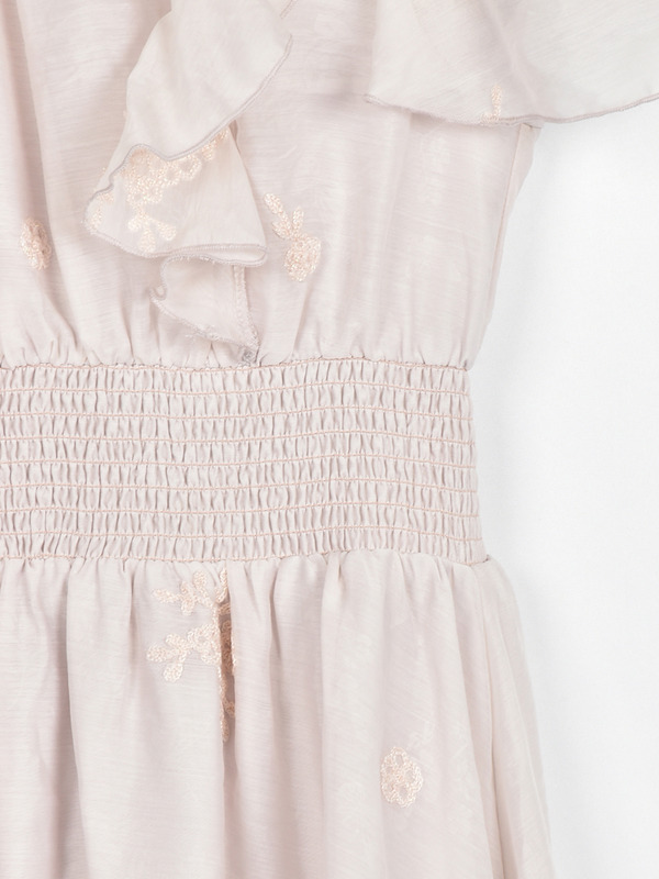 フラワー刺繍フリルワンピース 詳細画像 ピンク 16