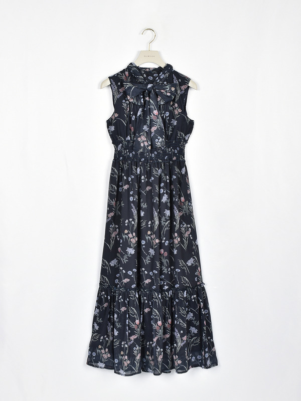 Flowerノースリワンピース 詳細画像 ネイビー 1