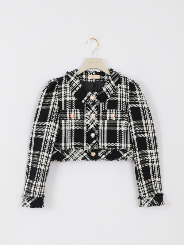 チェックツイードジャケット 詳細画像 ブラック 1