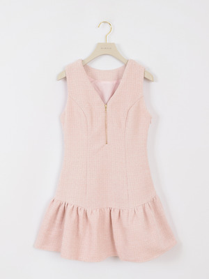 チェックツイードミニワンピース